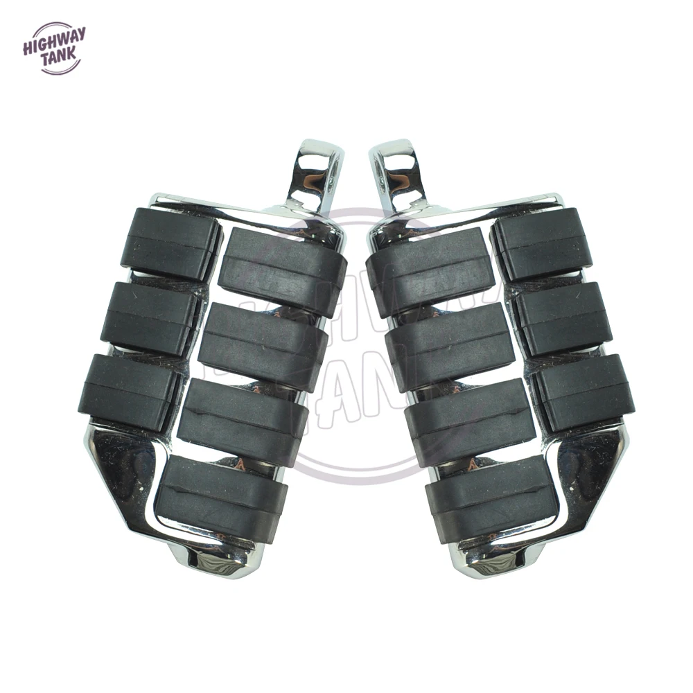 3/8" Universal Chrome Motorcycle Foot Rest Anti Vibration Foot Pegs
