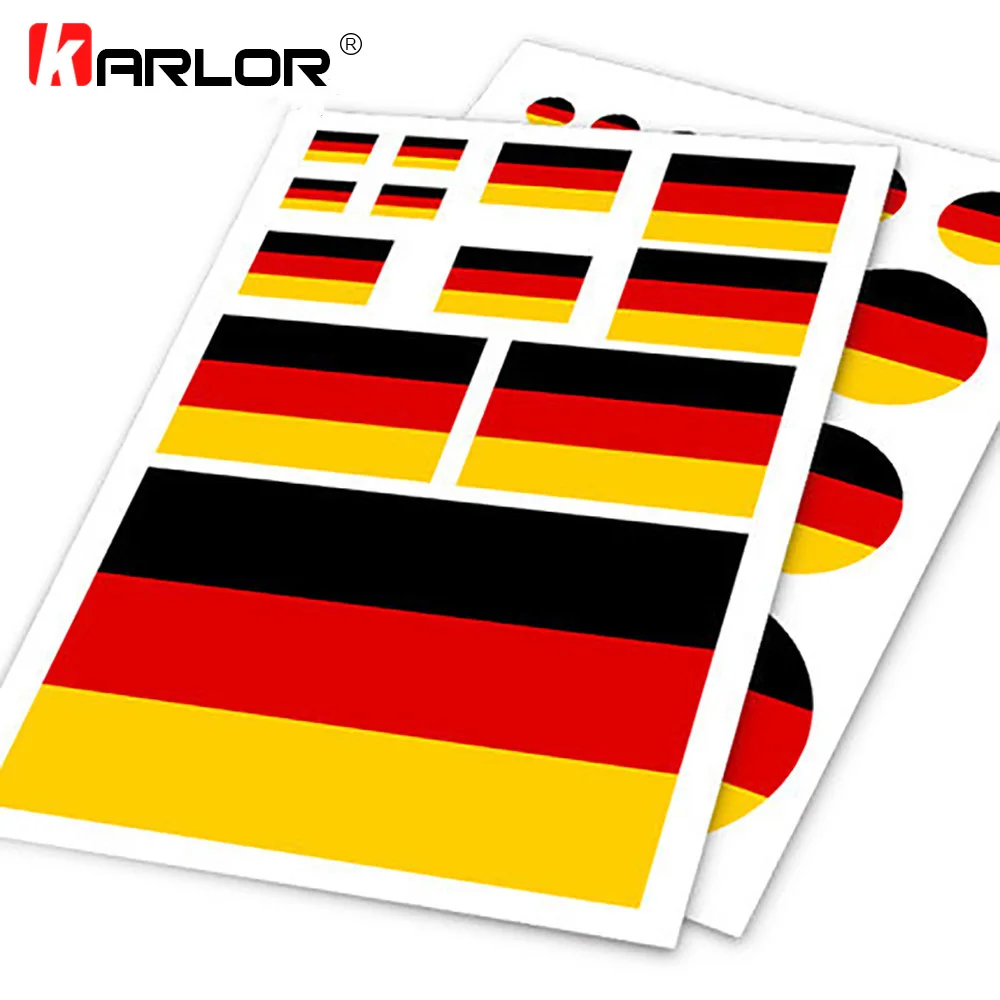

German Deutsch Flag Germany DE Ho Car Auto Motorcycle Decal Set Sticker Scratch Off Cover Ipad Notebook Laptop Handy Car Styling