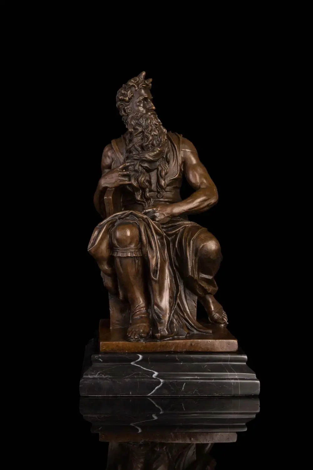 

head Arts Crafts Mose's name carved bronze sculpture handicraft ornaments of Western art Home Furnishing figure DS-001