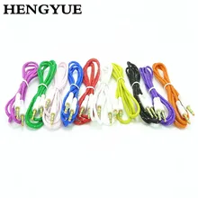 200 шт Красочные кабеля длинной 1 M 3FT из нетканого полотна оплетенный вспомогательный на обоих концах для подключения внешних устройств к автомагнитоле 3,5 мм домкрат для ipod для iPhone 6 plus 5 5S для i8 7 4