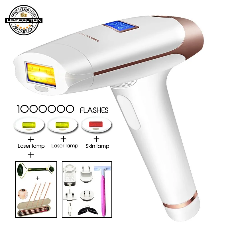 Best Original Lescolton 4in1 1000000 pulsed IPL Laser Hair Removal Permanent Hair Removal IPL laser Epilator Armpit Hair Removal