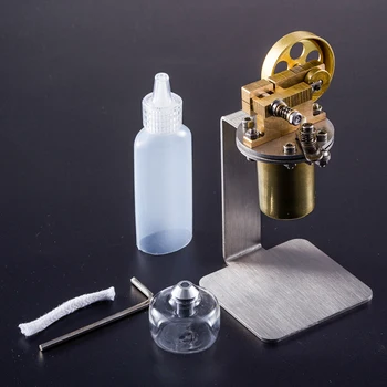 

All-Metal Horizontal Single Cylinder DIY Steam Engine Stem Model Set Physical Science Experiment Model Kit Gift For Adults New