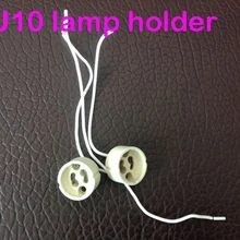 10 шт./лот GU10 лампа держатель цоколь Адаптер соединитель провода Керамика разъем для Светодиодный галогенная лампа