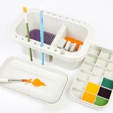Многофункциональная ручка для мытья с палитрой гуашь Акварельная акриловая краска моющее ведро для рисования товары для рукоделия