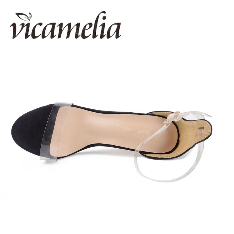 Vicamelia/замшевые босоножки на тонком каблуке прозрачные Босоножки с открытым