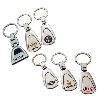 

Key Chain Metal Car Logo Pendant Keychain Crest Keyring Keyfob Gift For Opel Renault Alfa Romeo Renault mini Kia DACIA