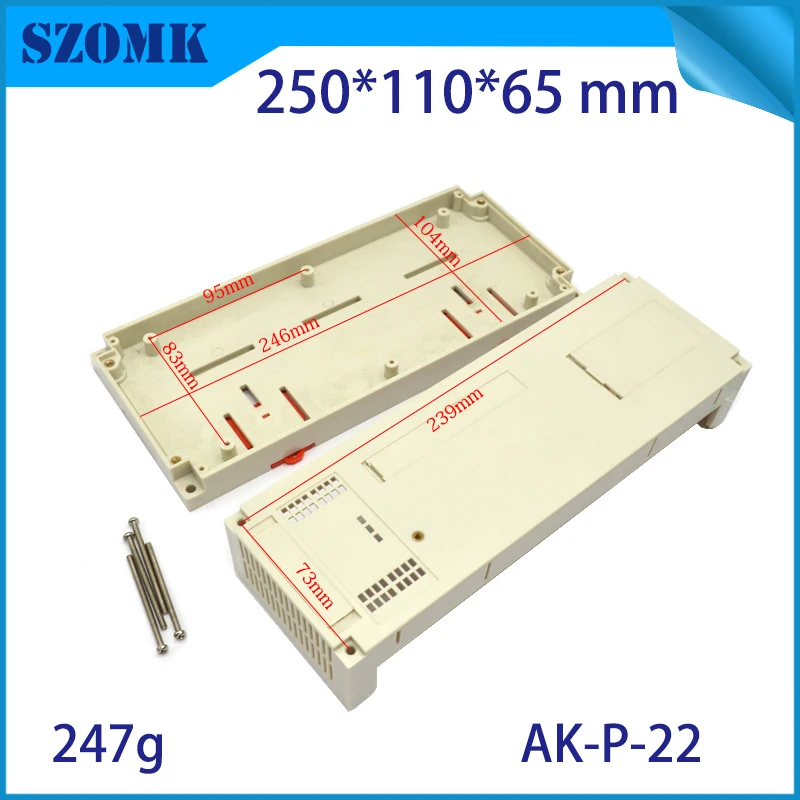 Пластиковый ПЛК контроллер szomk 250*110*65 мм индивидуальный пластиковый корпус din