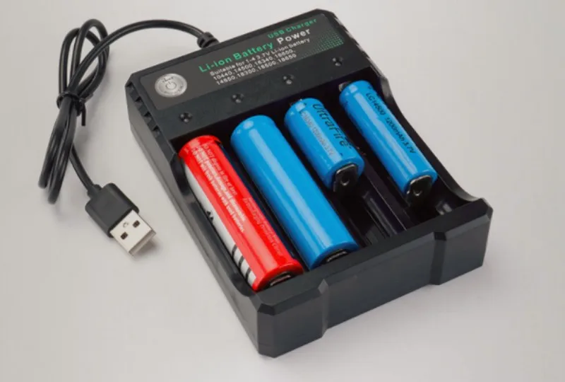 Tinhofire USB 18650 4 слота Интеллектуальный Батарея Зарядное устройство для 10440 14500 16340 16650