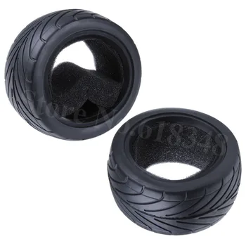 

2Pcs Rear Robber Tires for 1/10 RC Car off-road Buggy on Road Car Replacement Width:38mm OD:83mm ID:61mm With Foam Inserts