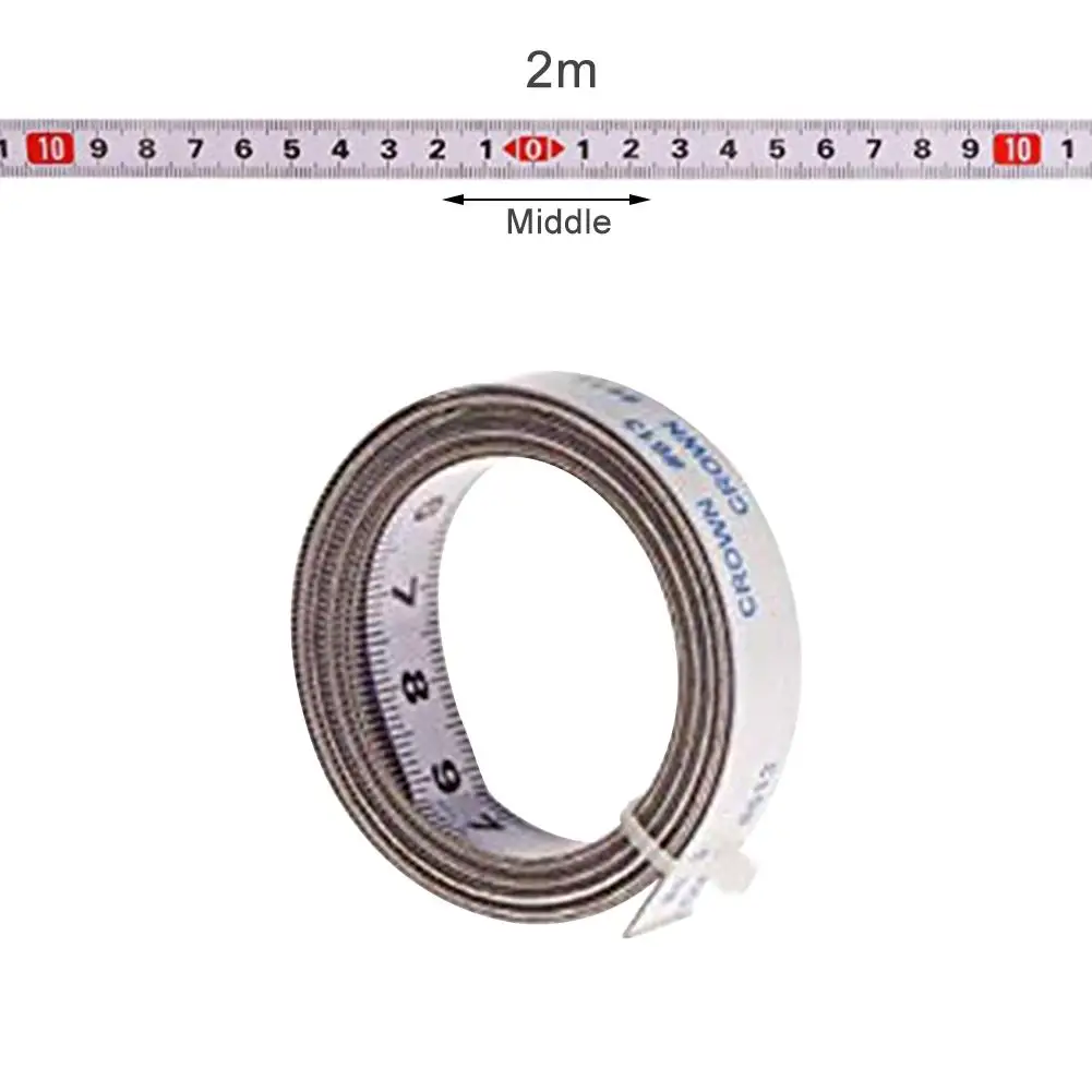 Клеящаяся шкала текстильная застежка с клеем Металл липкая линейка вперед обратный Средний самоклеющаяся линейка бытовой инструмент Аксессуары - Цвет: Middle score 2M