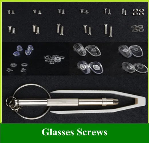 Glasses Accessories Parts Set / Screws / Silicone Nose pads / washer