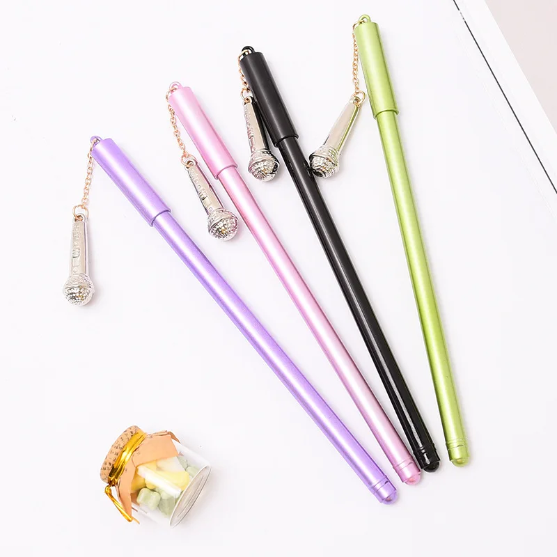 40pcs/lot 0.5mm black ink Creative fashion microphone pendant style gel