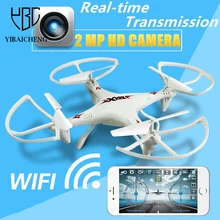 RC Drone With Camera HD WIFI Helicopter Quadcopter FPV Remote Control Toys 2MP Four-axis Aircraft Realtime Transmission For Kids
