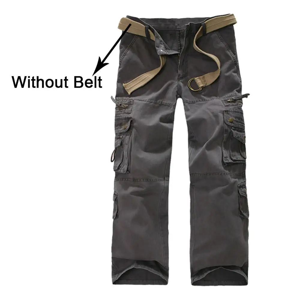 Facecozy мужские весенние спортивные уличные брюки, мужские треккинговые походные и походные брюки с несколькими карманами размера плюс альпинистские брюки карго - Цвет: Gray