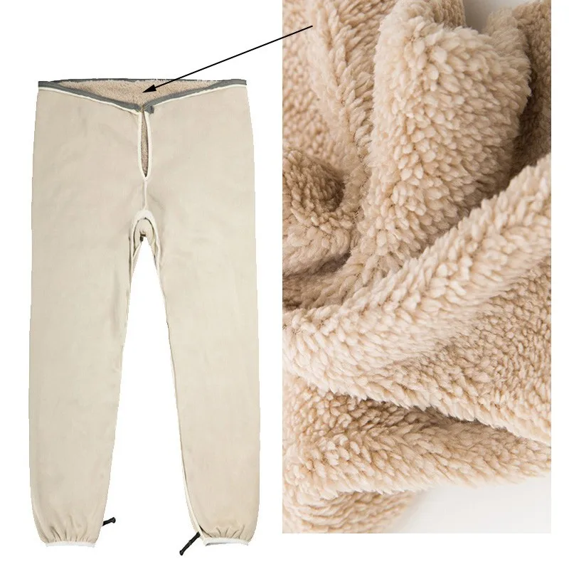 Hombres invierno Fleece 2 unidades Set pantalones de esquí deportes al aire libre senderismo Trekking escalada esquí viento cálido forro extraíble Pantalones