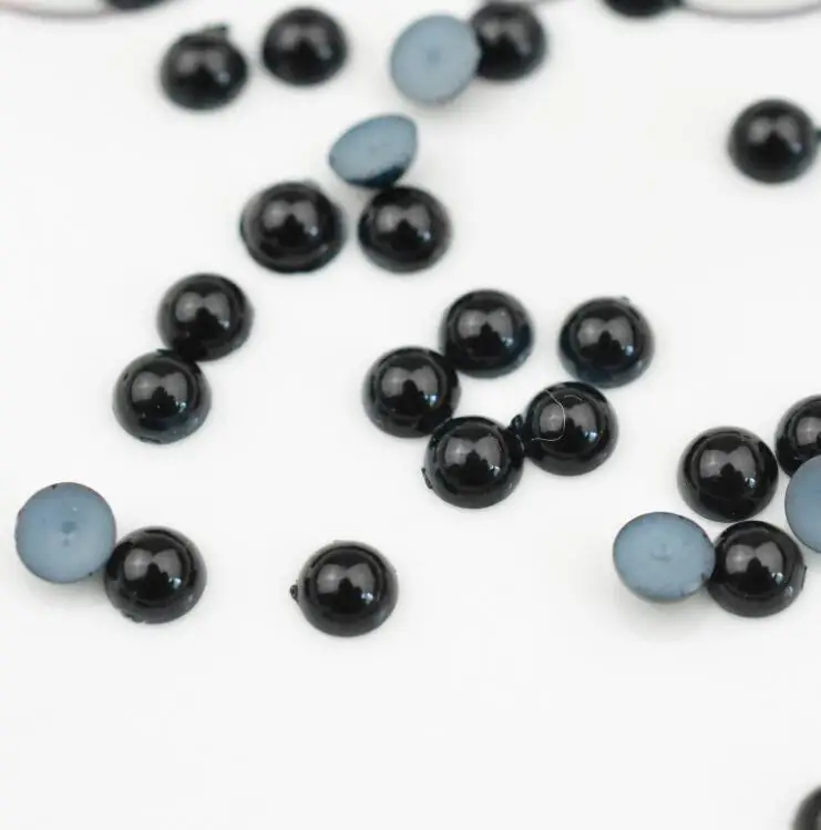 

FLTMRH 200pcs 4mm AB Colors Imitation Pearls Craft Half Round Flatback Beads DIY Decoration For Sewing Clothe