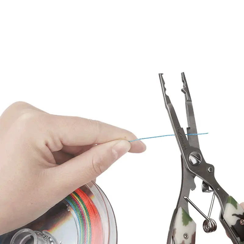 Alicate de Pesca Especial para Anel Tsurinoya Multifunções Aço Inoxidável Duplo Linha Cortador Ferramenta Pesca Alicate 160mm - 120g 3 aço inoxidável especial para anel duplo linha