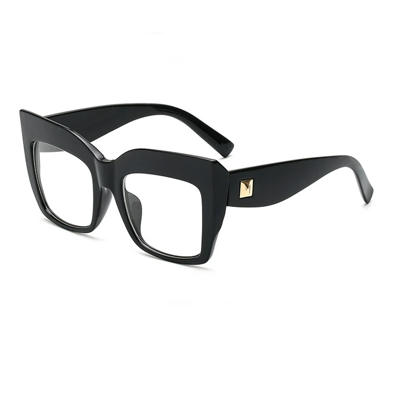 Женские солнцезащитные очки больших размеров, смелые качественные солнцезащитные очки для женщин, квадратная оправа с заклепками, кошачий глаз, дизайнерские оттенки, UV400, Gafas Femme