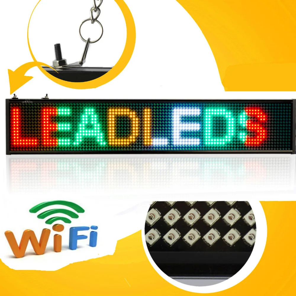 

P5 SMD Led sign Android mobile wireless remote control programmable scroll news Led display board (mixed color)