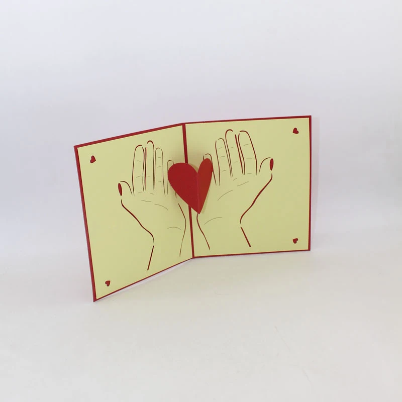  3D Laser Cut Handmade Teachers' Day Show Love Heart Paper Invitation Greeting Cards Valentine's Day - 33020047957