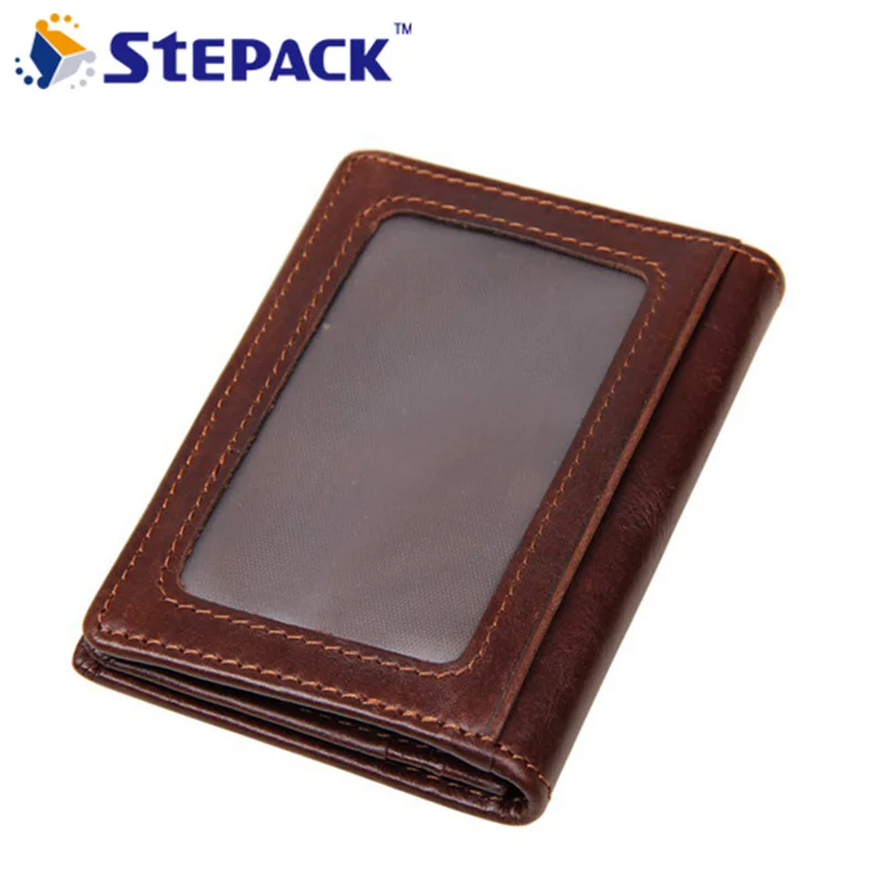 

New Arrival Vintage Men Wallet RFID Blocking Genuine Leather For Men Famous Brand Purse Card Holders Wallet RFID Protection Bi