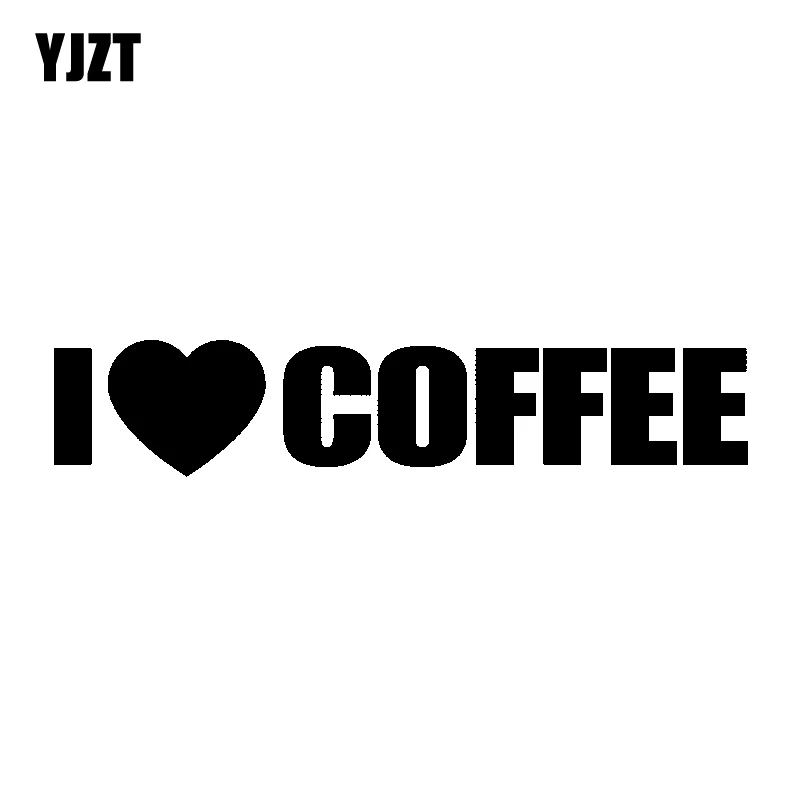 YJZT 15 5 см * 3 модные виниловые автомобильные наклейки с надписью I Heart Love Coffee