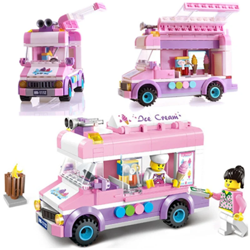 

[New] 2018 new girls friends series camper small particle building bricks compatible legoingly city bricks toys for children