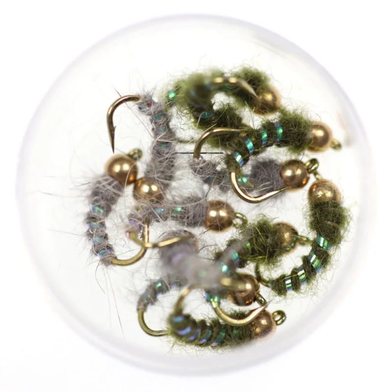

New Arrived 6 Pcs/Set Copper John Bead Head Prince Nymph Flies Trout Fly Fishing Bait #12