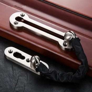 

Stainless Steel Anti-theft Door Chain Sliding Door Lock Hotel Office Security Chain Gate Cabinet Latches Decorative Hardware
