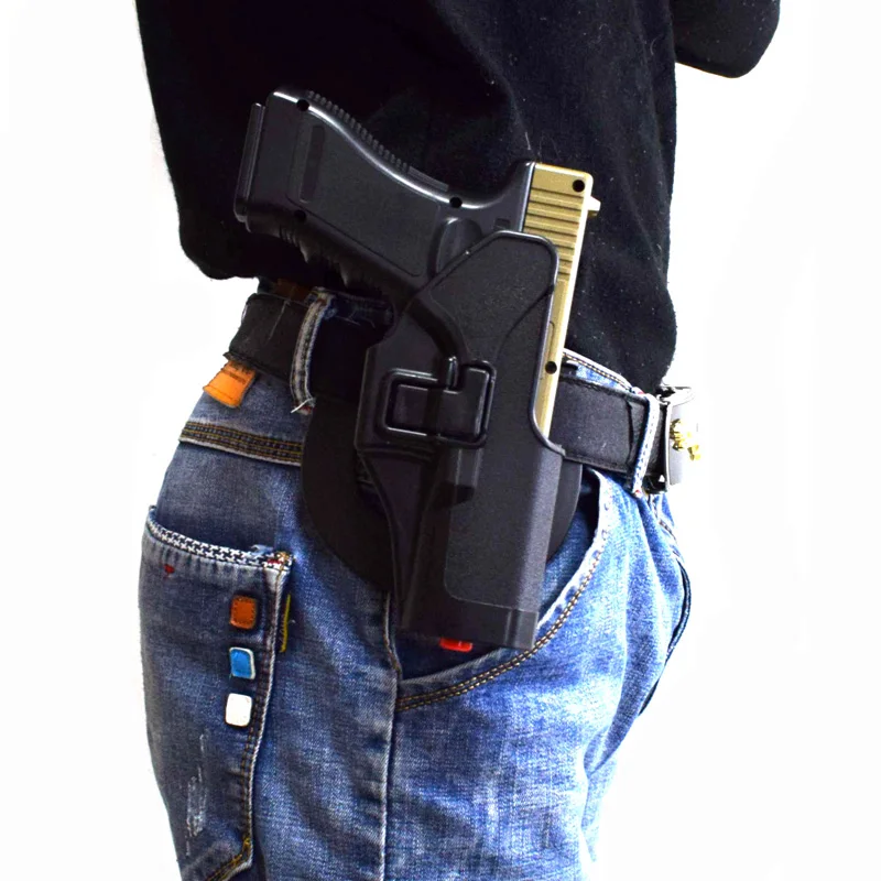 

Tactical Glock Belt Holster Airsoft Pistol Hunting Handgun Holster Glock 17 19 22 23 31 32 Right Handed Quick Drop Waist Holster