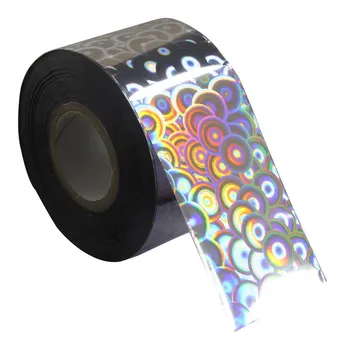 

120m*4cm Rainbow Laser Nail Transfer Foils Glitter Sticker Decals Holographic Nail Foils DIY 3D Nail Art Decorations WY288