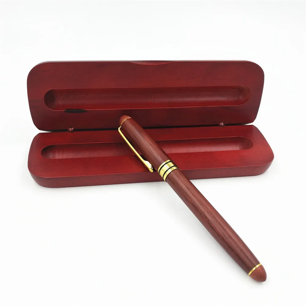 Emoshire Red wood pumping pen red wood pencil case two - piece spot wholesale bulk customization LOGO (13)