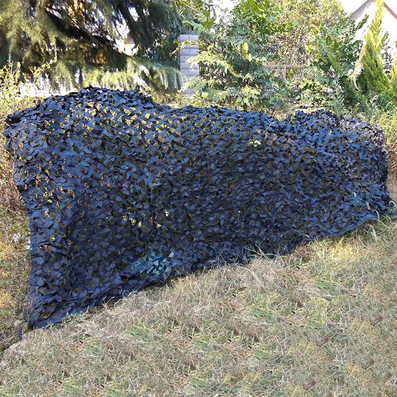 

2X3M/2X4M/3X5M/4X5M 2 Layer Black Camouflage Net Hunting Camping Beach Sun Shade Net Car Covers