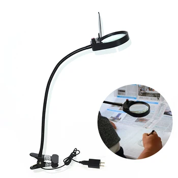

Led Desk Lamp USB Table Lamp With Clip Bed Reading Book Night Light LED Desk Lamp Table Eye Protection 3X 10X Magnifying