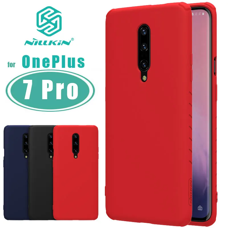 1 + 7 Pro Чехол для OnePlus чехол Nillkin с резиновым покрытием Мягкая силиконовая задняя