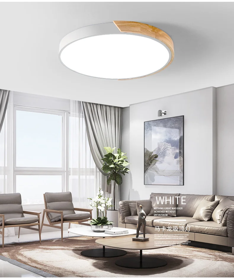 Aplicativo de Telefone Lustres de Teto Carvalho Dimmable Levou Lustre Nordic Quarto Iluminação Multicolor Rodada Liga Levou Luzes Luminárias 9 led lustre iluminação quarto multicolorido liga redonda