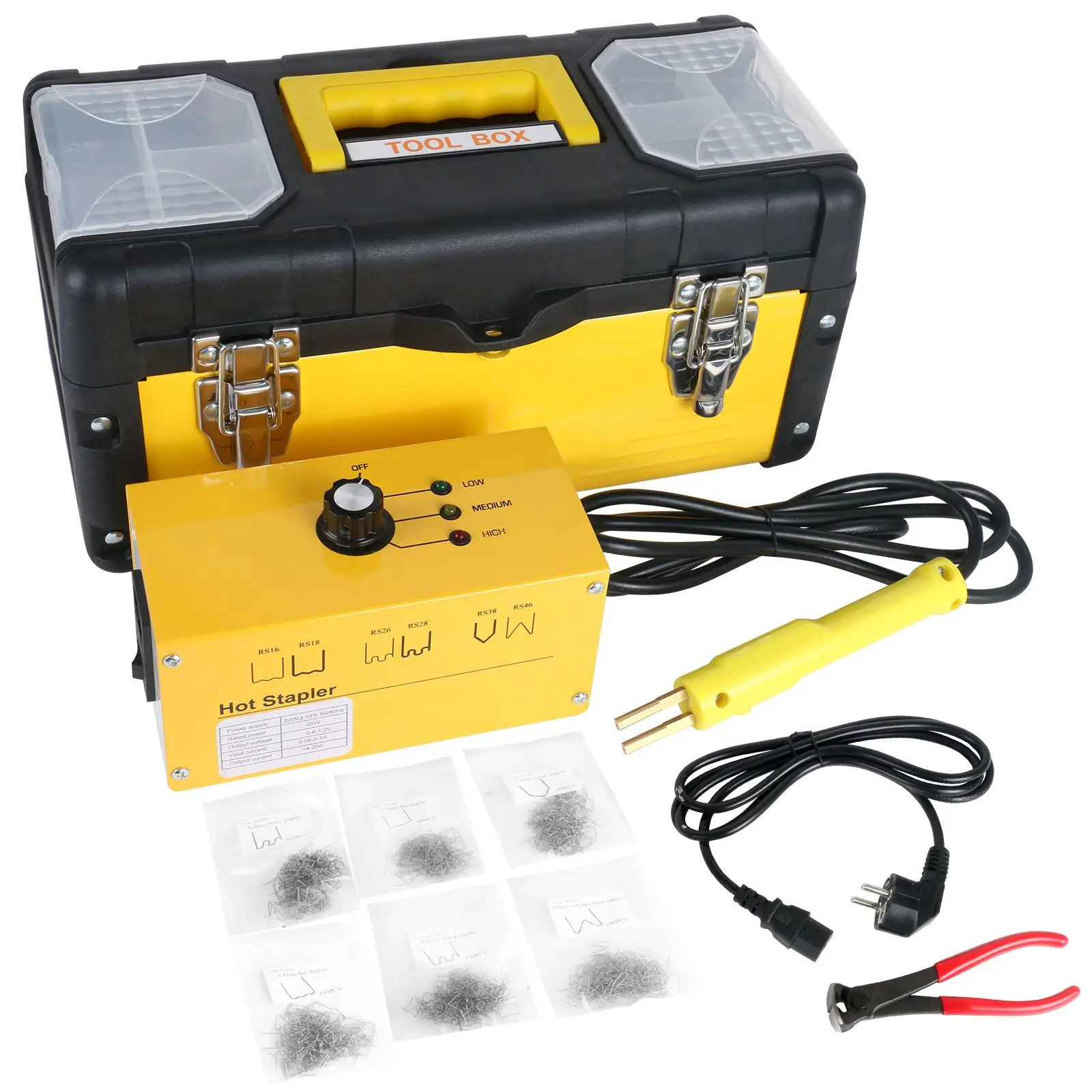 

TULANAUTO Hot Stapler Kit Welder Welding Machine 220V AC with 700PCS Staples for Plastic Auto Bumper Body Repair