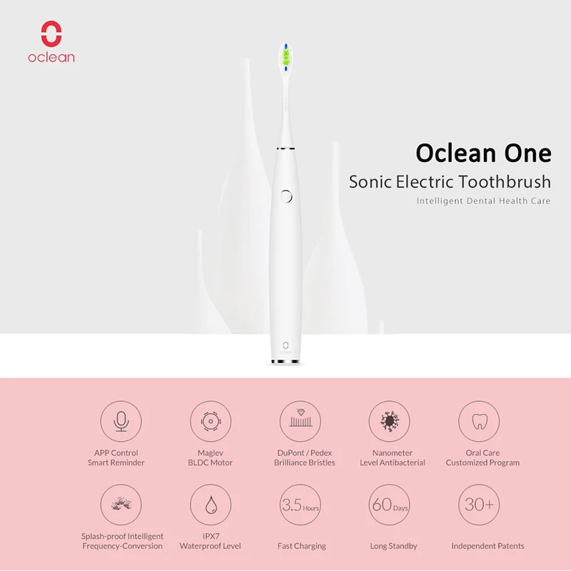 Oclean один новый Перезаряжаемые автоматические Sonic электрические Зубная щётка приложение Управление интеллектуальные стоматологических здоровья стоматологической помощи для взрослых Oclean один новый Перезаряжаемые автоматические Sonic электрические Зубная щётка приложение Управление интеллектуальные стоматологических здоровья стоматологической помощи для взрослых