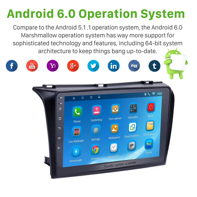 Seicane 9 inch Android 7.1/8.1 GPS Navigation Car Radio Player for 2004-2009 Mazda 3 with Bluetooth WIFI  Mirror Link OBD2