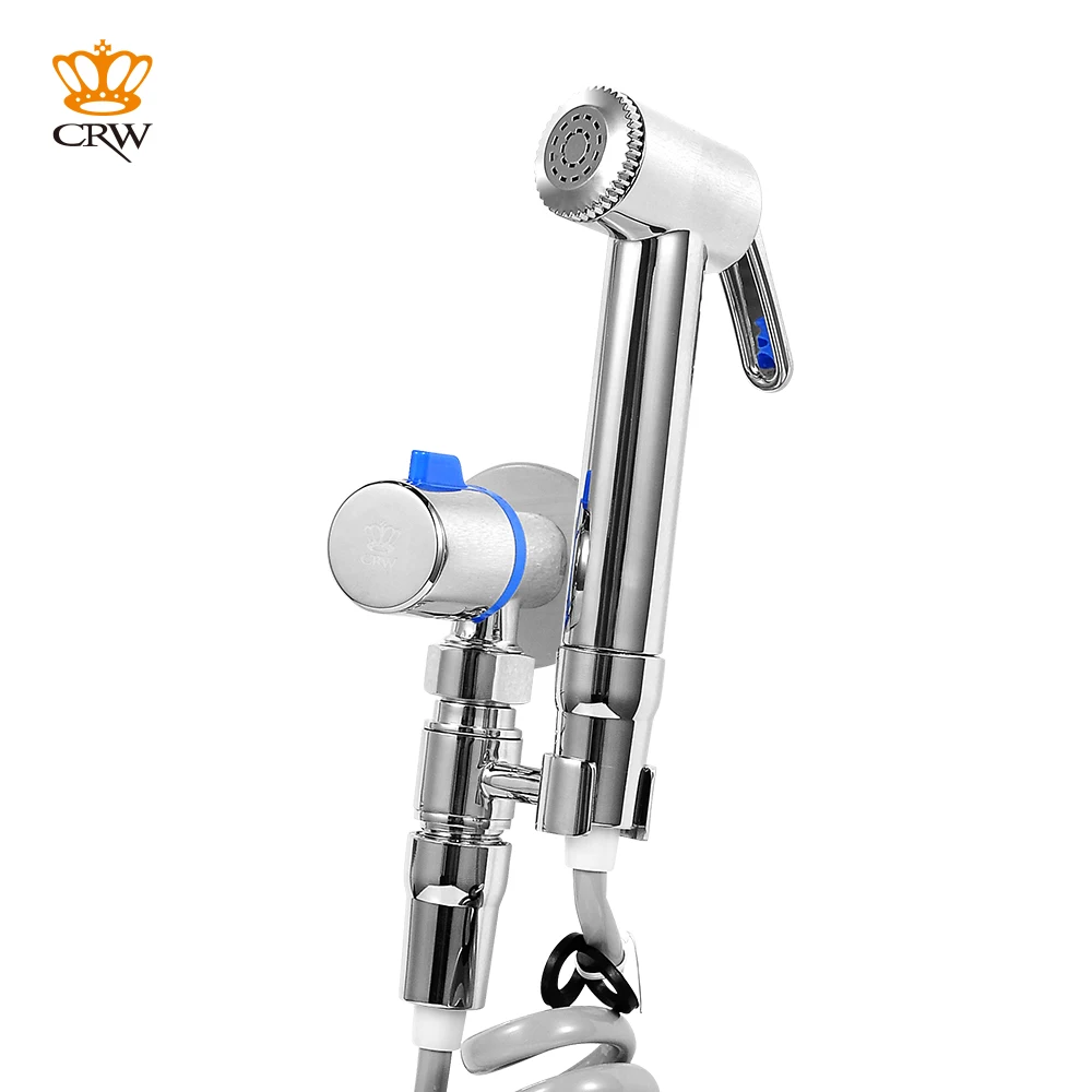 

CRW Handheld Bidet Sprayer with Valve Kit for Toilet Peg Shower Sprayer Wall Mounted Bathroom Accessory KJ3960