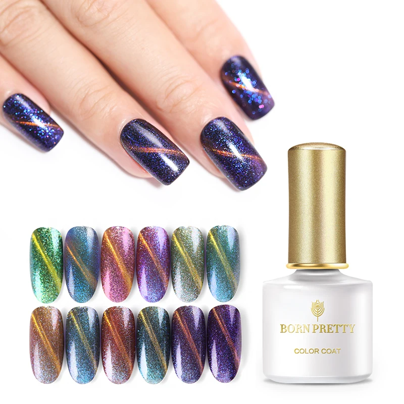 

BORN PRETTY Chameleon Magnetic UV Gel 6ml Cat Eyes UV Gel Polish Glitter Soak Off UV Gel Varnish Lacquer Black Base Color Needed