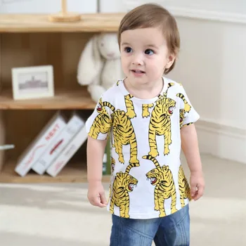 

Boys Summer Children Clothing Cartoon Tiger T Shirt Toddler Cotton Tops Tee Baby Boy Kids T-shirt for Baby Boys Sweatshirts