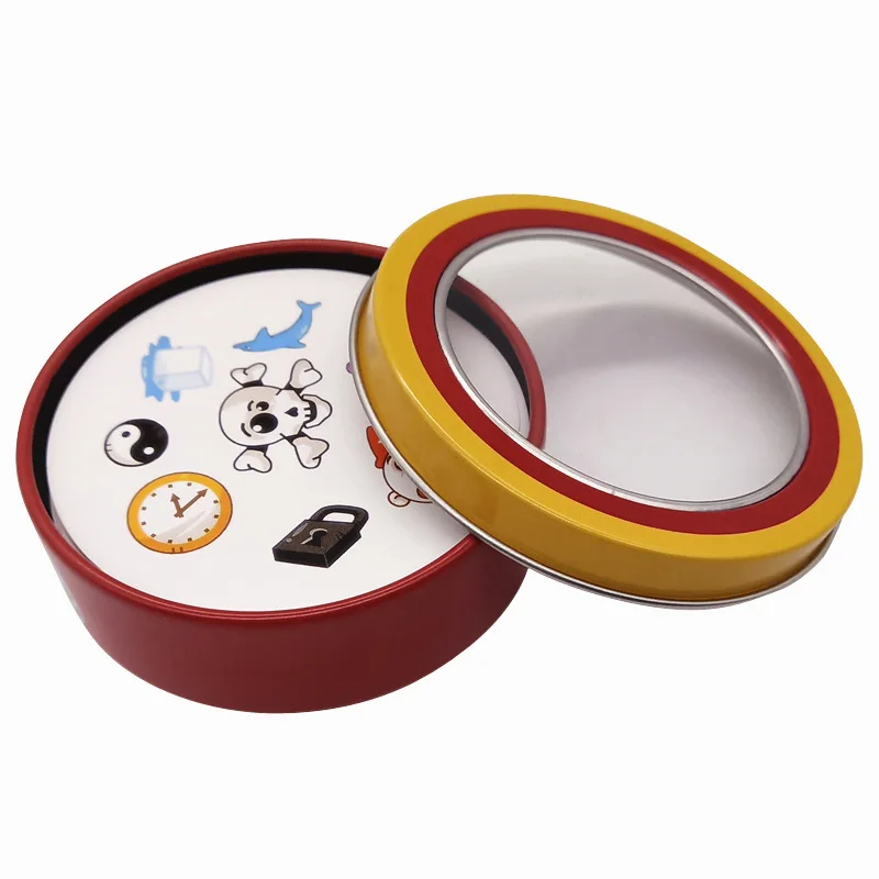 

Paper funny spot Board Game English Card Game it has metal box Family Party Entertainment 55 cards/set