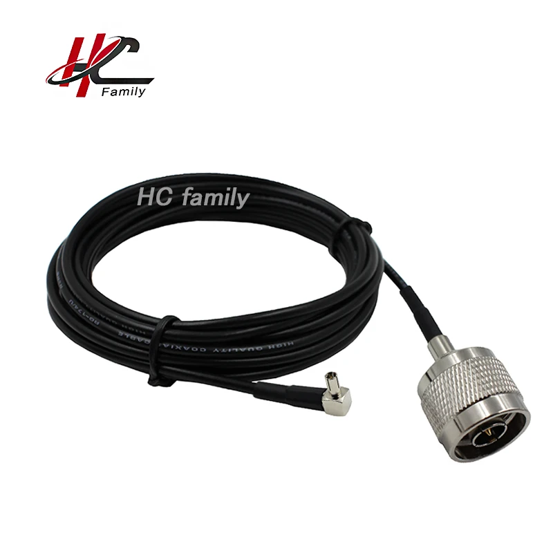 

RG174 1m 39.5" Coaxial Cable N male to CRC9 TS9 male Right Angle connector RF Adapter Cable 50ohm