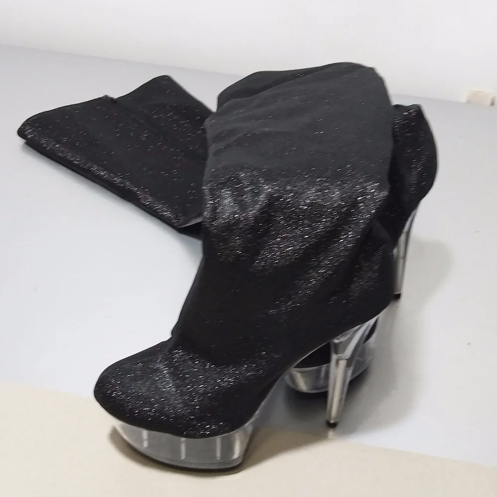 Oberschenkel 04 Heels Cm Punk Toe Kristallschuhe Gold Motorradstiefel 15 High Hohe 6 01 Damen Zoll Sexy 08 02 Closed Glitter Groß 06 05 07 03 Stiefel qAfqwRvX