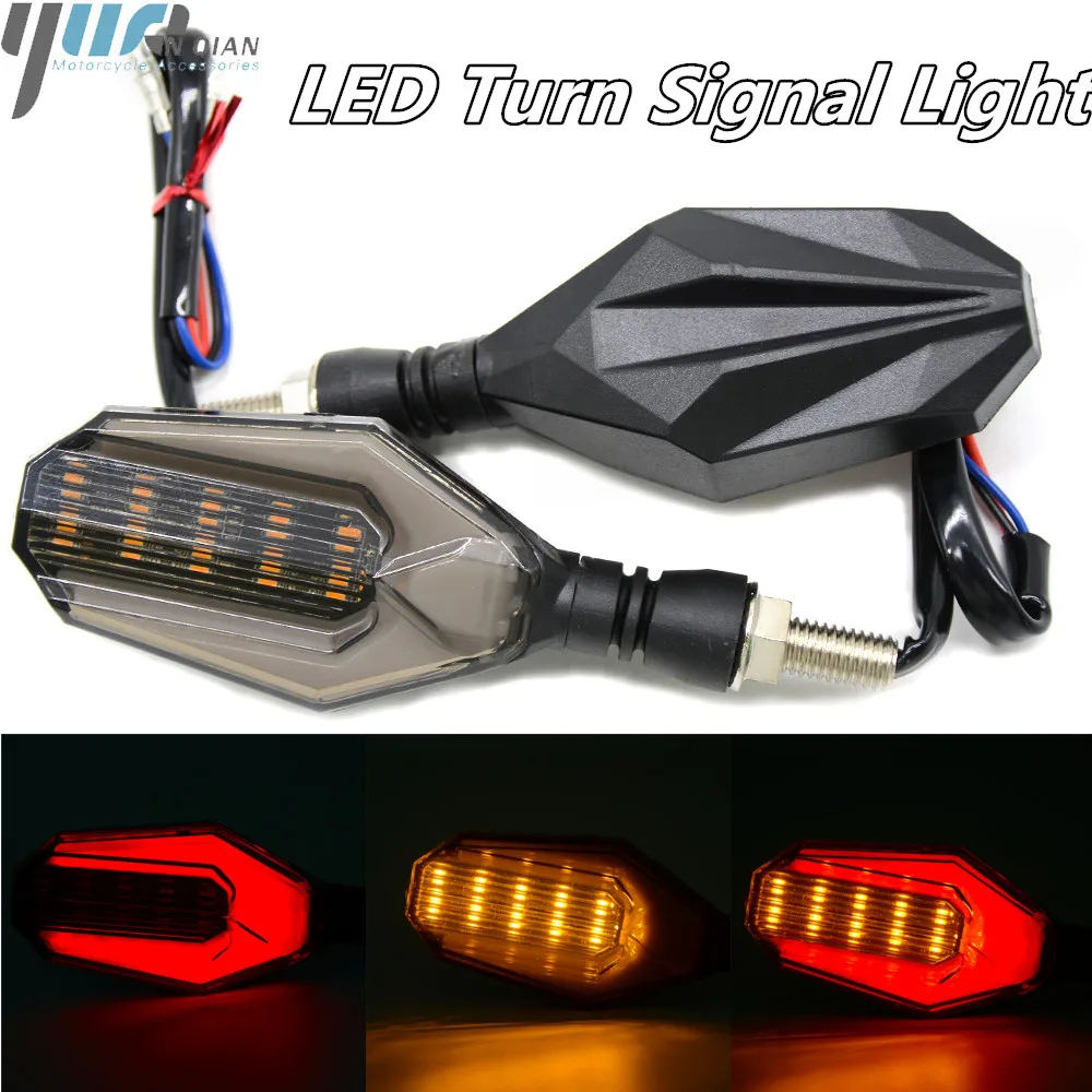 

2pcs Universal Motorcycle Led Turn Signal Indicator Light Amber Lamp Bulb Blinker Flashers For Suzuki Honda Yamaha KTM BMW