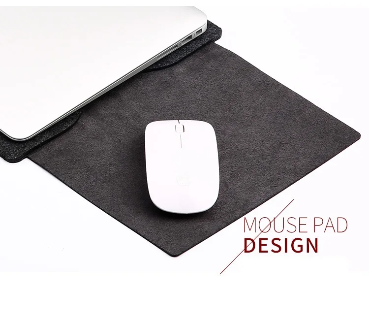 New Wool Felt For Macbook Air 13 A1466 Laptop Cover Wool Felt Pouch Bag PU Leather For Macbook Air 13 Laptop Sleeve Pouch Bag (12)