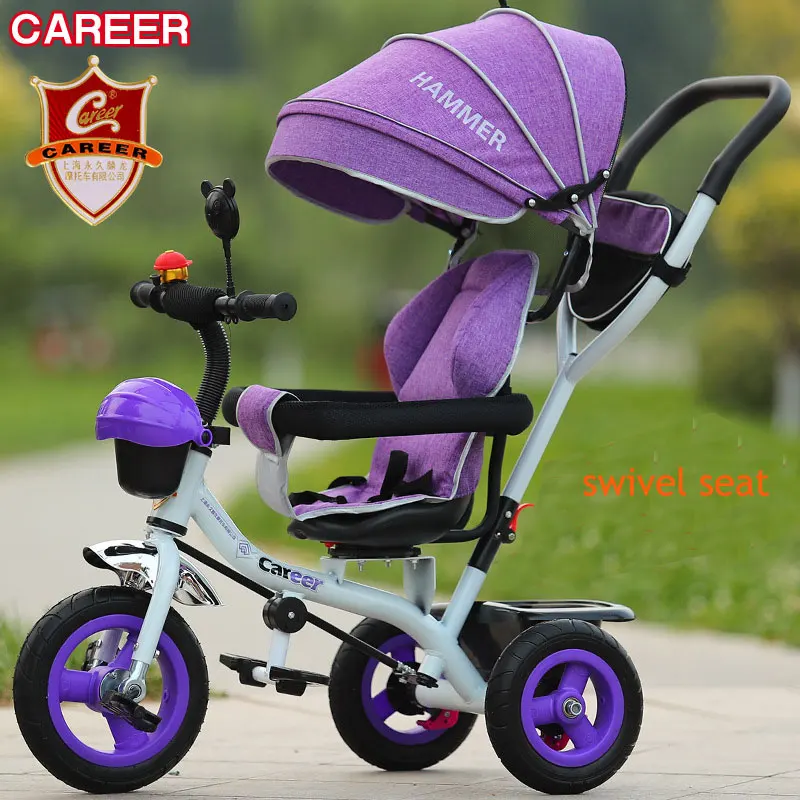 Брендовый качественный портативный детский трехколесный велосипед, детская трехколесная коляска, велосипедная Поворотная детская коляска, сиденье, съемный зонт, коляска - Цвет: PP foaming
