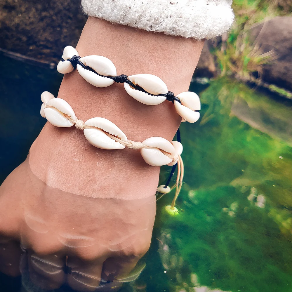 

IF YOU Boho Cowrie Shell Charm Bracelet Woman Fashion Ocean Beach Friendship Braided Rope Bracelets Jewelry Pulseras 2019 New