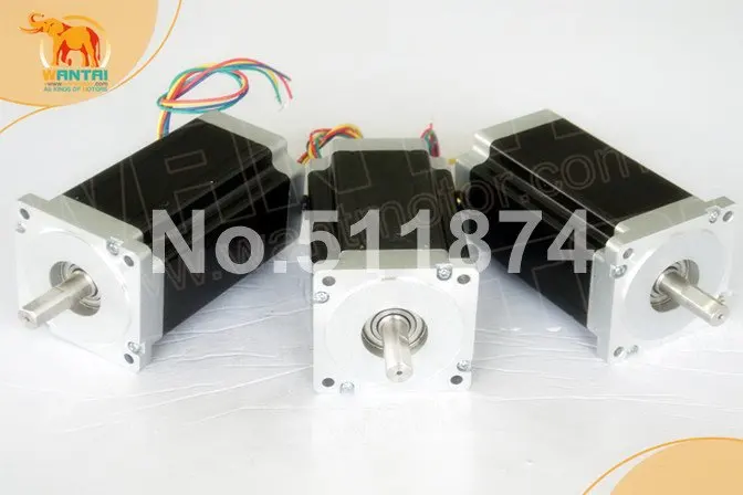 

Germany ship! CNC Wantai 3PCS Nema34 Stepper Motor 85BYGH450C-060 1700oz-in 151mm 6A Dual Flat Shaft Milling Cutting Machine